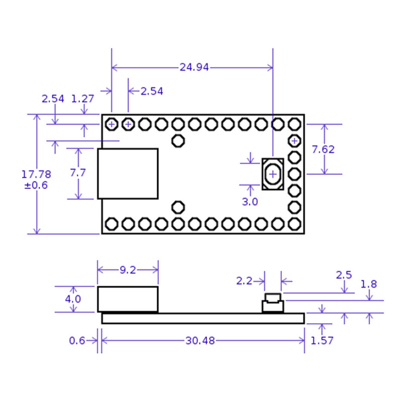 Teensy 2.0 ATmega32u4 Kit