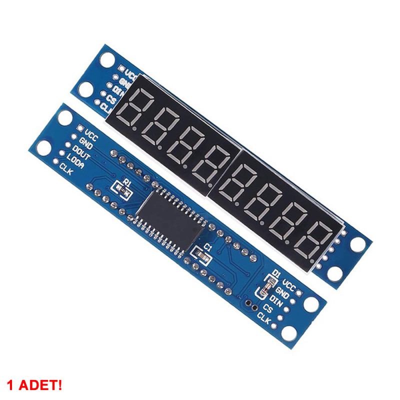 MAX7219 8 Digit Serial 7 Segment Display