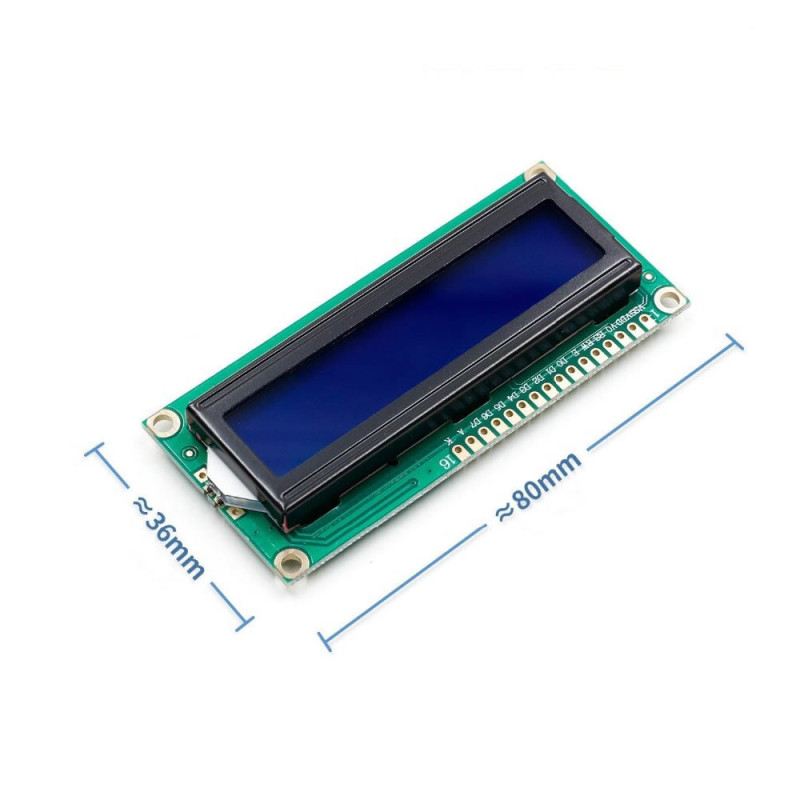 1602A 16x2 Character LCD Blue