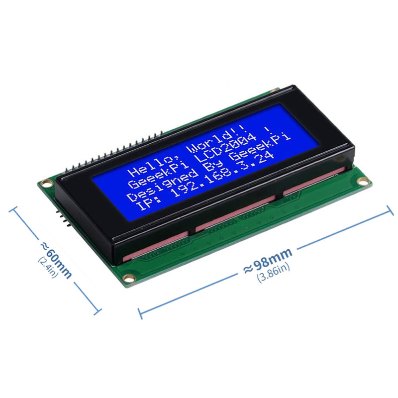 20x4 IIC Serial Blue LCD 2004A