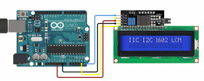 I2C 1602A Blue Lcd