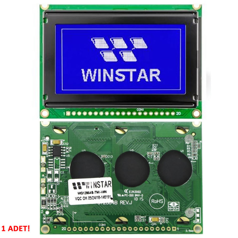 WG12864B Blue Graphic Lcd Module