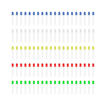 100 Pcs 5mm LED Set