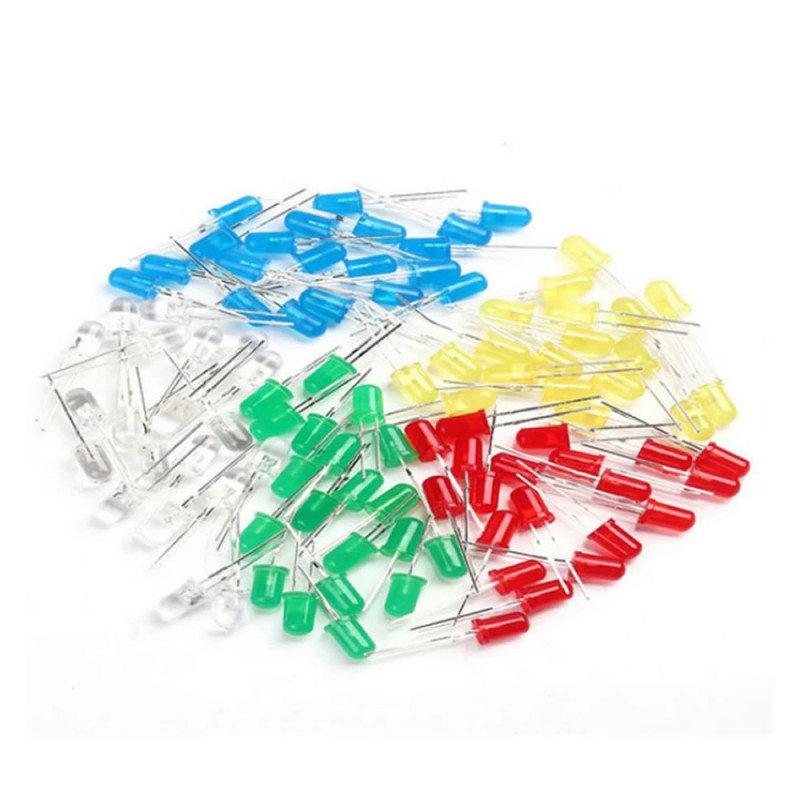 100 Pcs 5mm LED Set