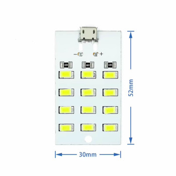 5730 5V 12 Led Board Microusb
