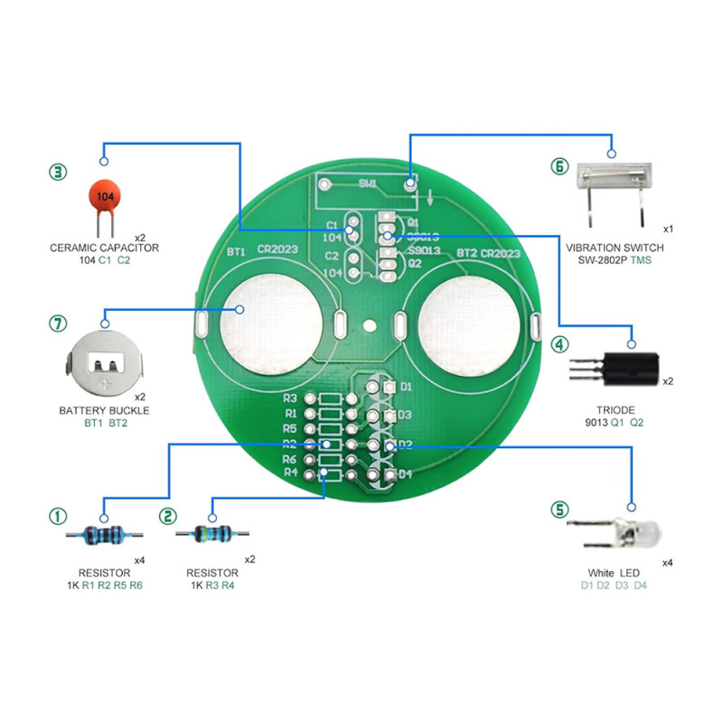 DIY Elektronik Kit LED Gyro