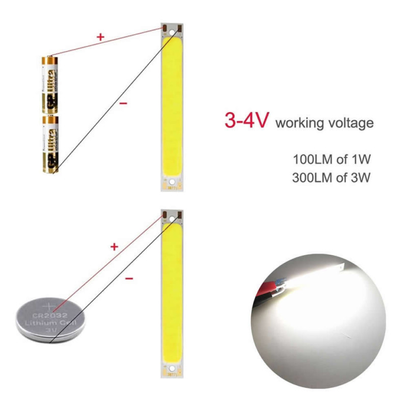 3W 60x8mm Cold White Strip Led Module