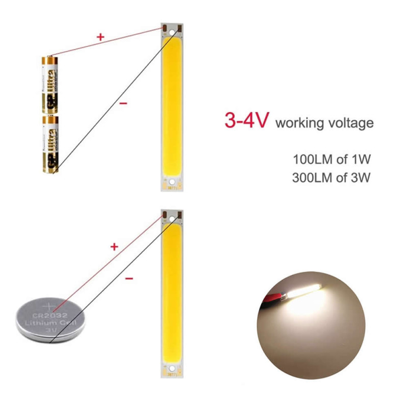3W 60x8mm Warm White Strip Led Module