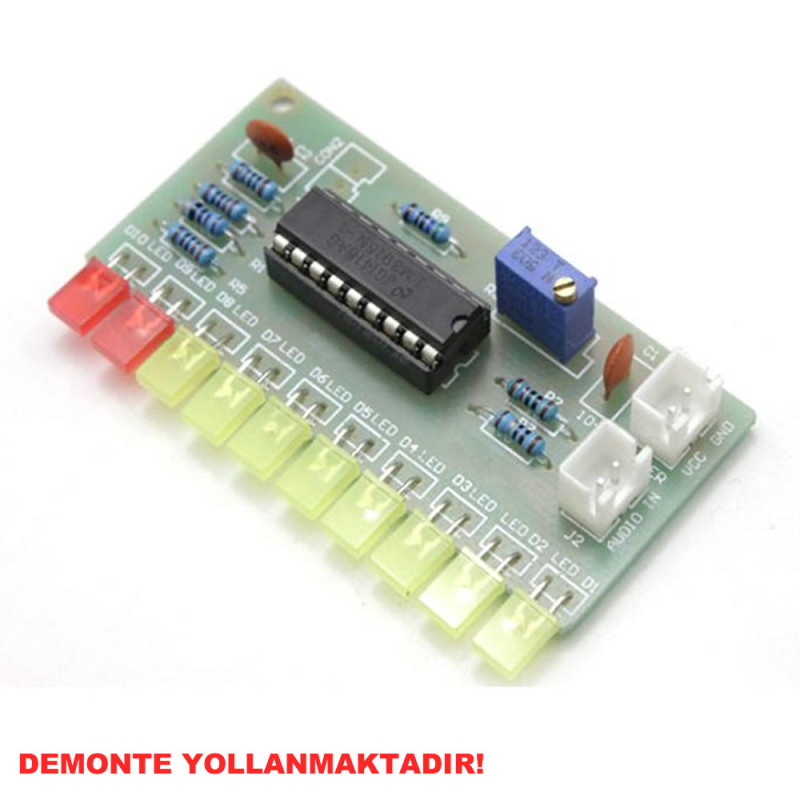 LM3915 10 Led VU Meter Kit