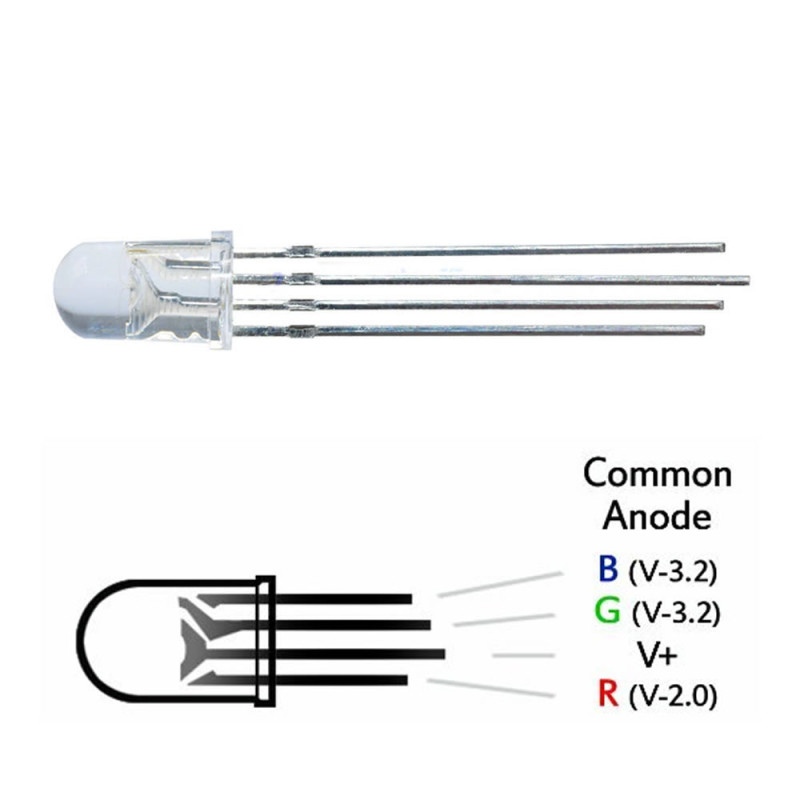 5mm Rgb Led Ortak Anot