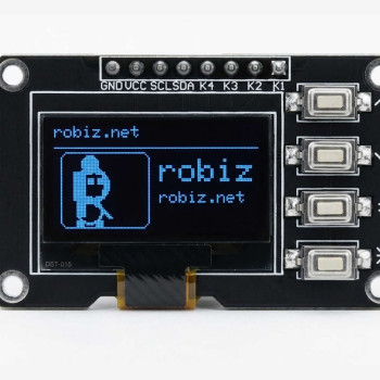0.96 128x64 Oled Lcd Blue With Buttons