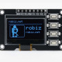 0.96 128x64 Oled Lcd Blue With Buttons