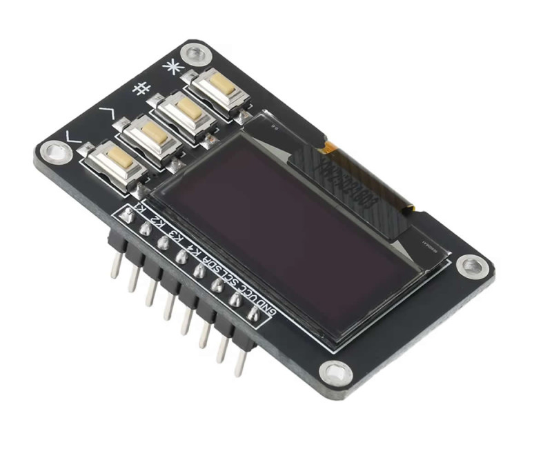0.96 128x64 Oled Lcd Blue With Buttons