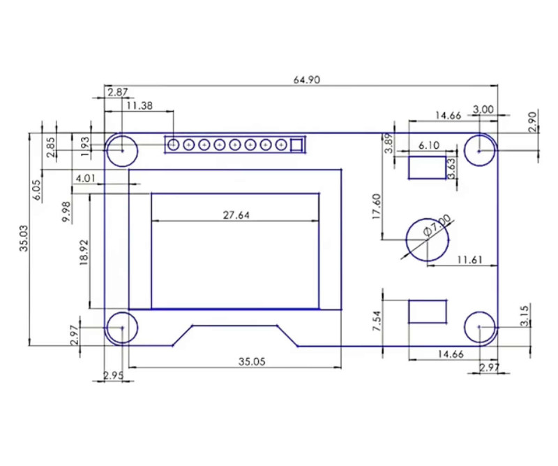 1.3 White Oled Encoder 2x Button