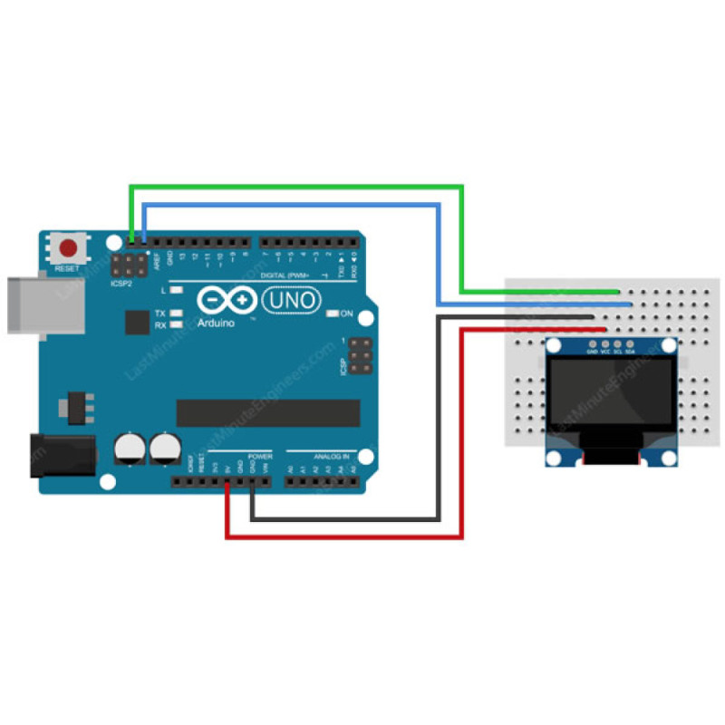 0.96 Inch Beyaz Oled Lcd Modül