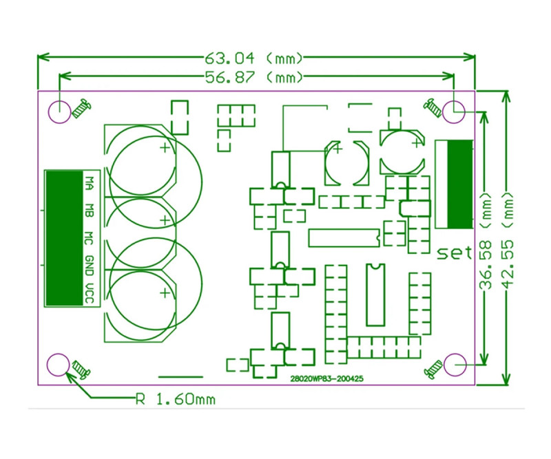 Soğutuculu 15A 36V DC 500W Fırçasız Motor Sürücü