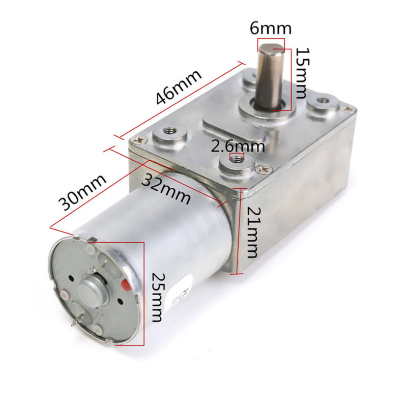 12V 5Rpm JGY370 Redüktörlü DC Motor