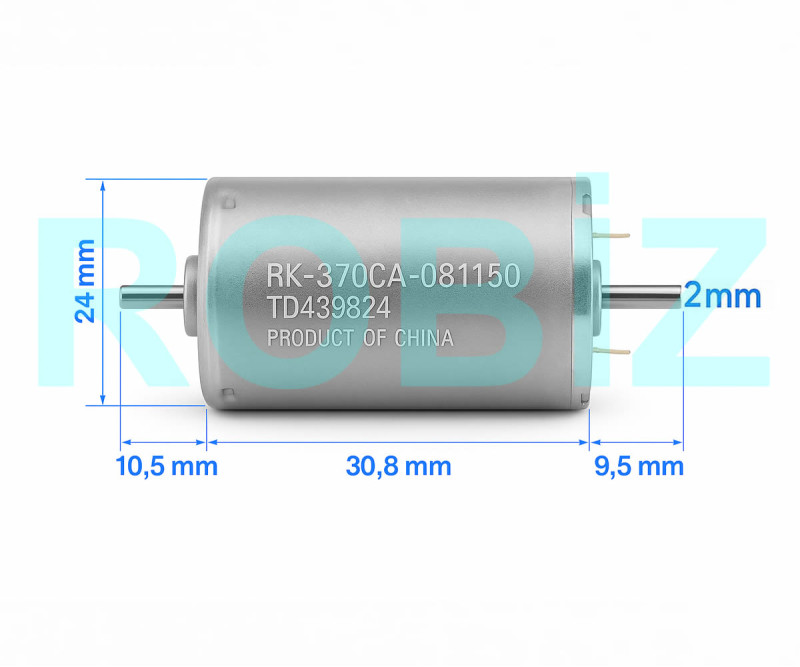 RK-370CA Dual Shaft DC Motor