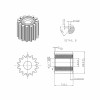RS550 DC Motor 14 Teeth 21V