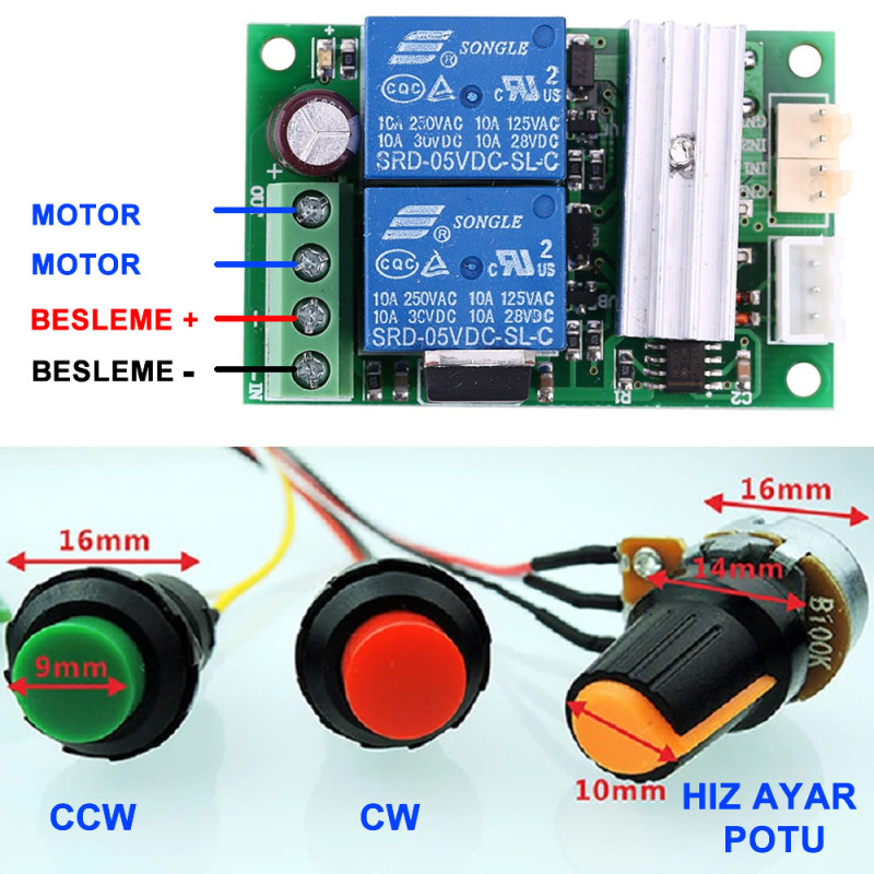30A 24V DC Motor Speed Control Circuit