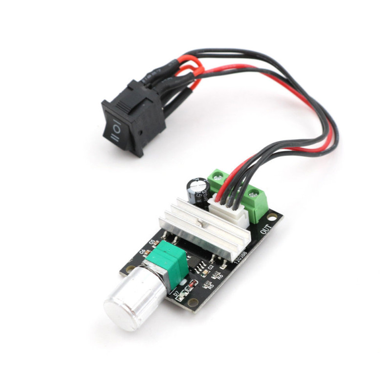 3A 28V DC Motor Speed Control Circuit with Switch