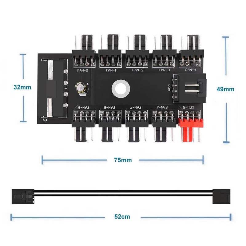 10 Port Fan Control Board