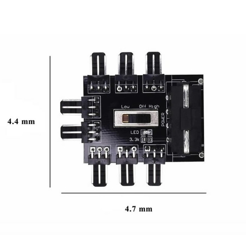 8 Port Fan Splitter Hub Board