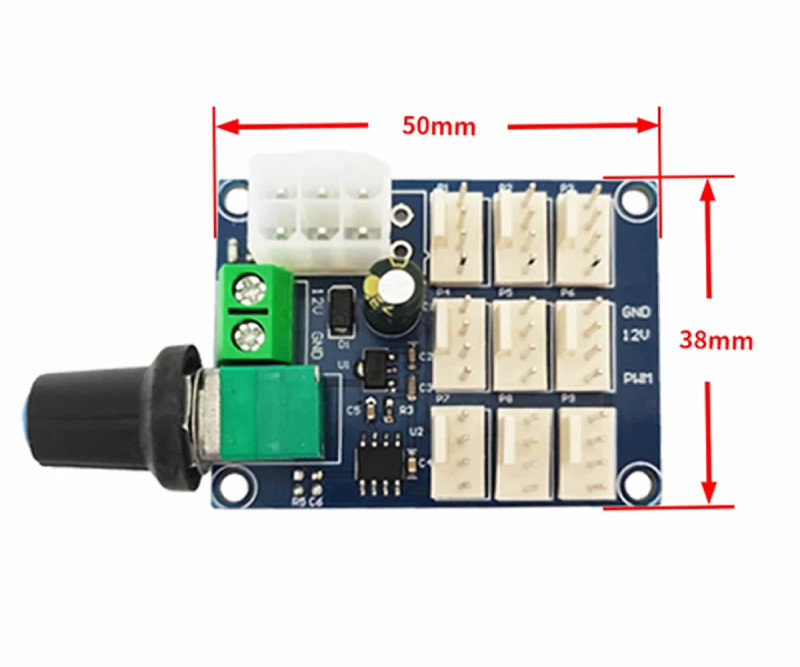 9 Channel Fan Speed Control Board