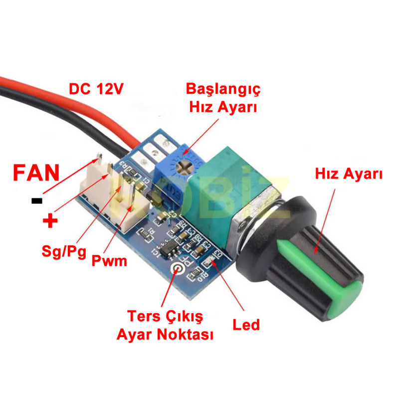 Fan Speed Control DC12V ZFC4-1KM