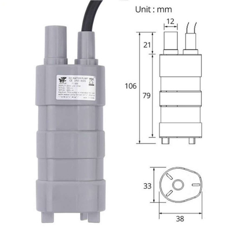JT-500 12V 600lh Water Pump