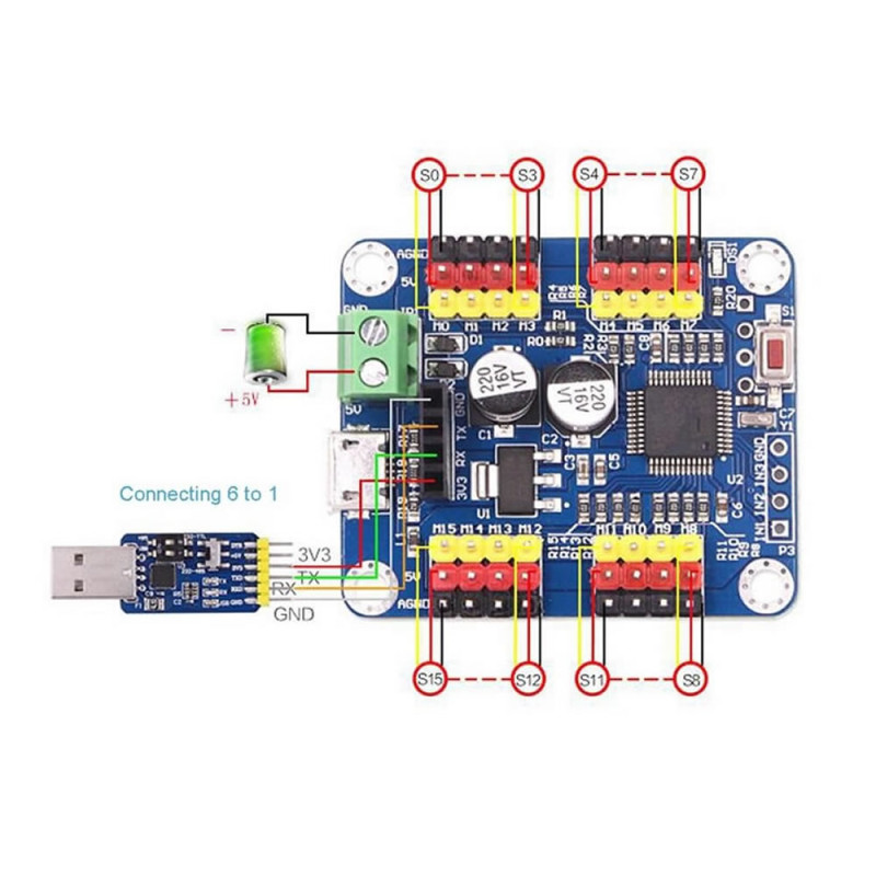 16 Channel Servo Motor Control Board