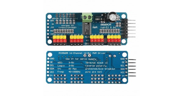 16 Kanal 12 Bit PWM Servo Sürücü I2C PCA9685