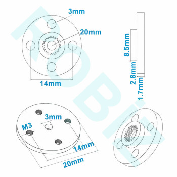 20mm Round Metal Holder Bracket