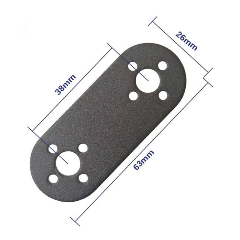 Servo Bracket Flat 25mm x 63mm