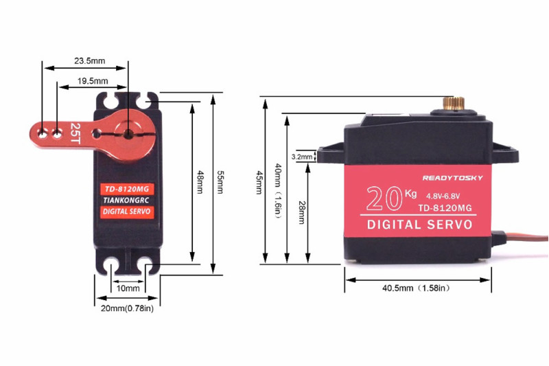TD-8120MG 180 Metal Dişli Servo