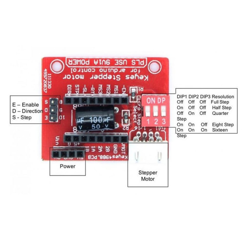 A4988 Drv8825 Step Motor Driver Shield