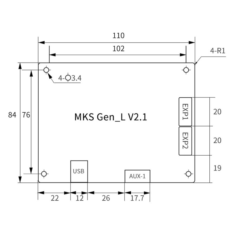 MKS Gen L V2.1 3D Printer Control Board