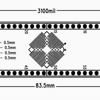0.5MM TQFP-3 PCB