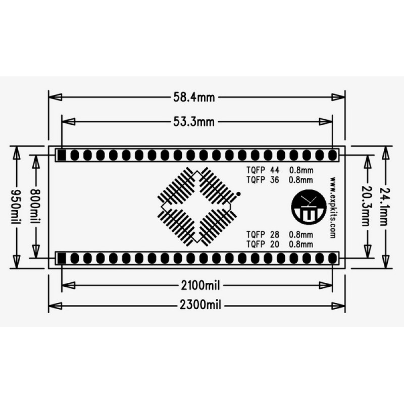 0.8MM TQFP PCB