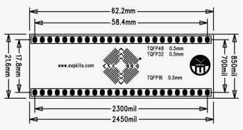 0.5MM TQFP-2 PCB