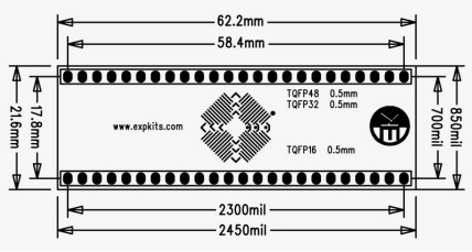 0.5MM TQFP-2 PCB