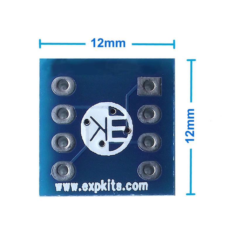 Soic8 to Dip8 Çevirici Pcb