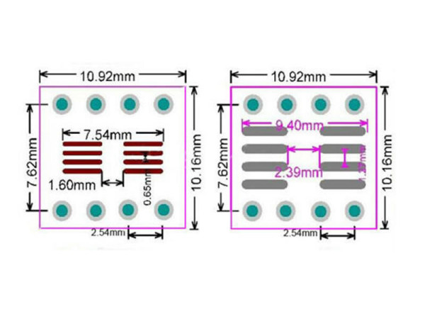 SSOP8 SOP8 DIP8 Adapter Pcb