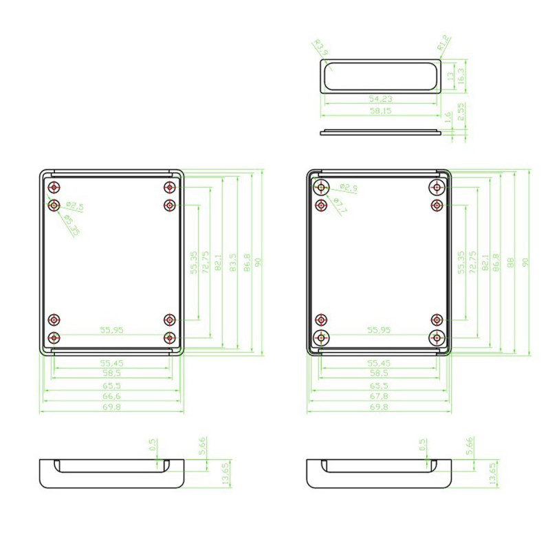 AK-S-56 Plastic Box White