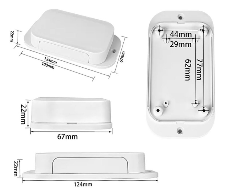 AK-W-67 100x67x22mm Plastic Box White