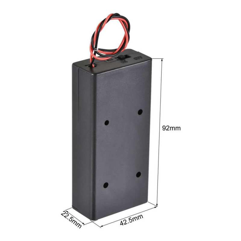 18650 2li Pil Kutusu Anahtar 15cm Kablo