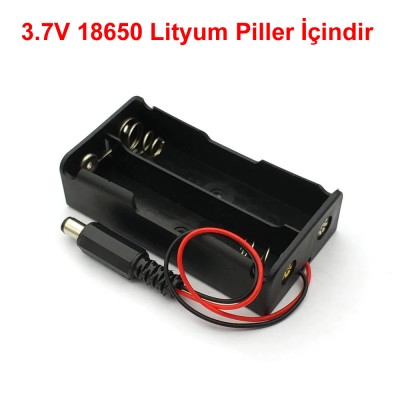18650 Battery Holder 2X with DC Plug 5.5*2.1mm