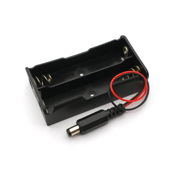 18650 Battery Holder 2 Slot with Adapter Socket
