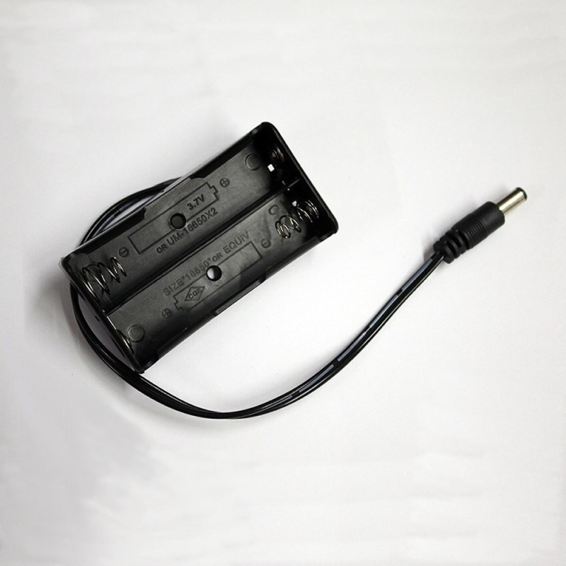 18650 Battery Holder 2 Slot with Adapter Socket