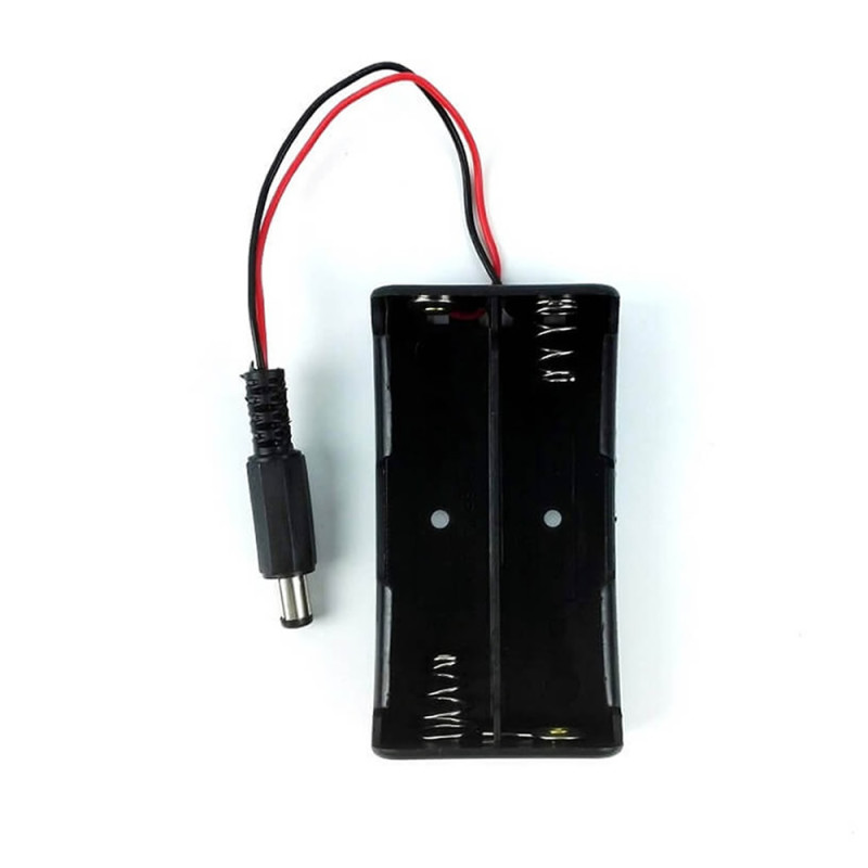 18650 Battery Holder 2 Slot with Adapter Socket